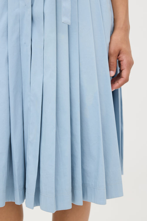 Prada 2012 Pleated Belted Dress