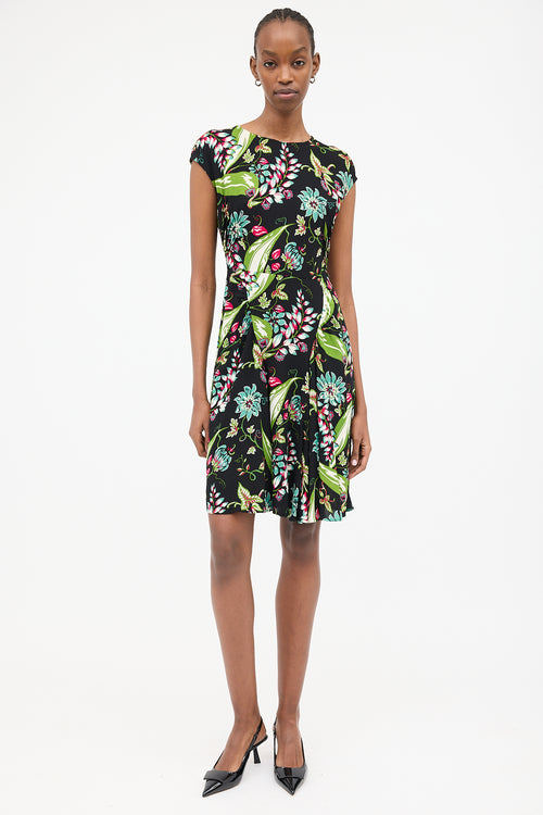 Prada 2013 Crepe Floral Dress