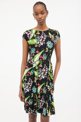 Prada 2013 Crepe Floral Dress