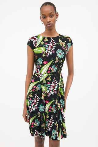 Prada 2013 Crepe Floral Dress