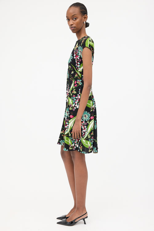 Prada 2013 Crepe Floral Dress