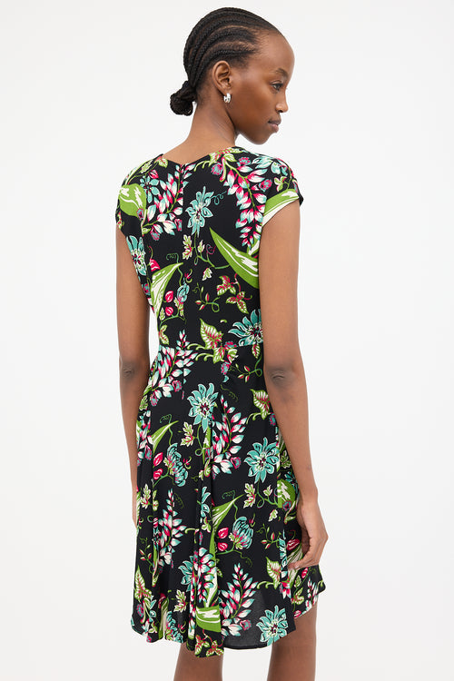 Prada 2013 Crepe Floral Dress