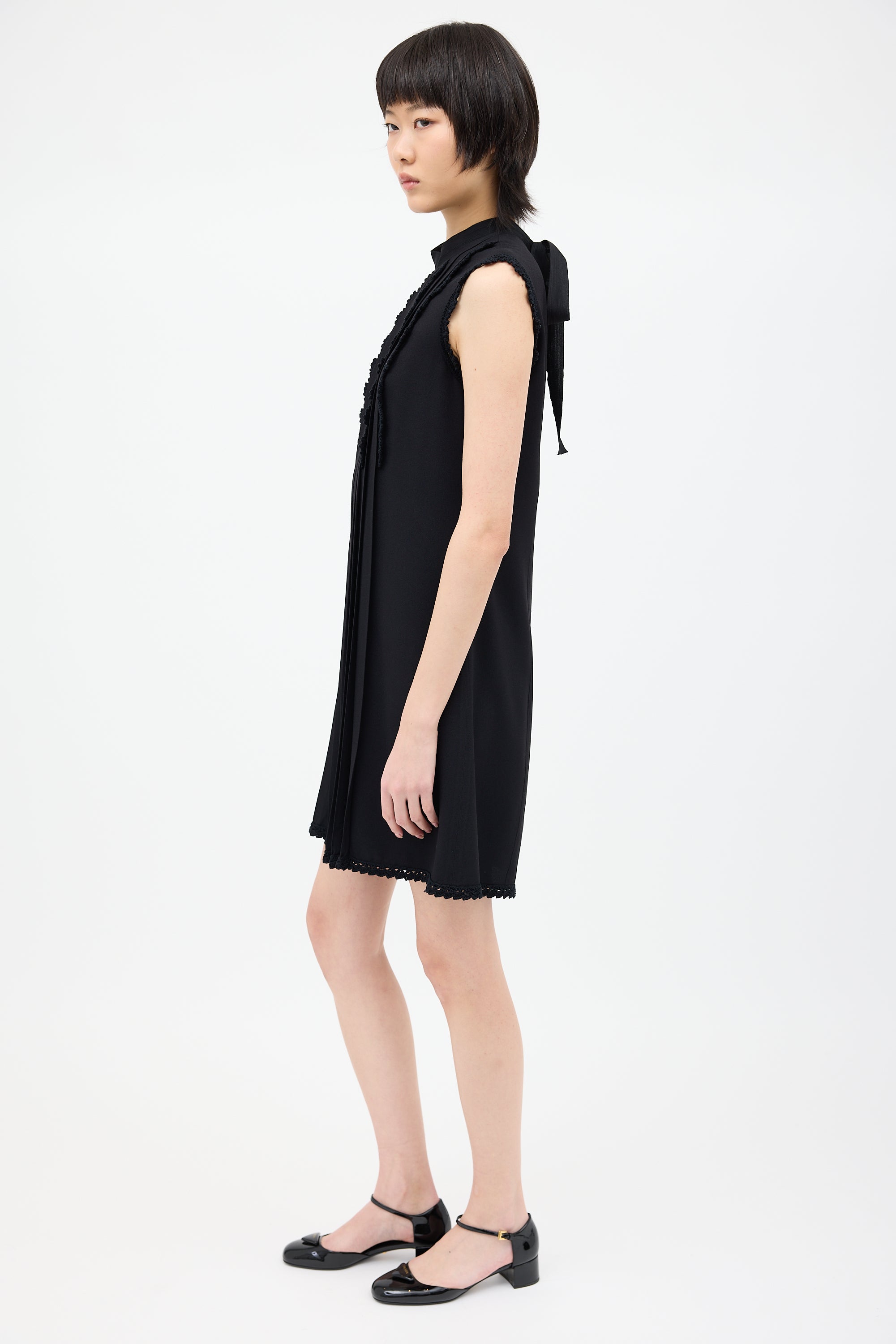 prada crochet dress S/S 2005 Embellished Crochet Dress