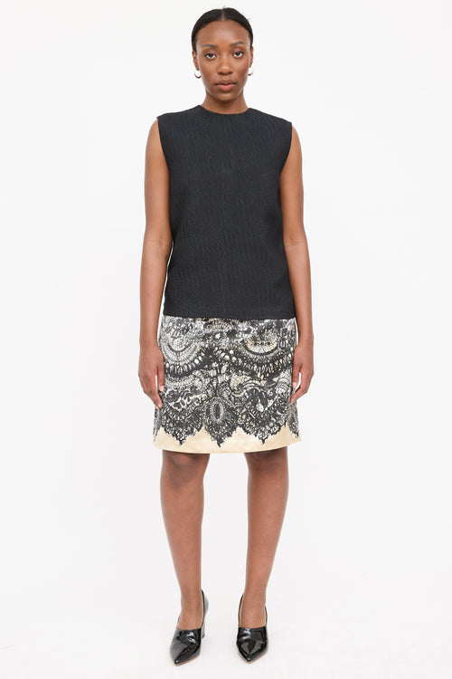 Prada 2014 Nylon Pleated Top