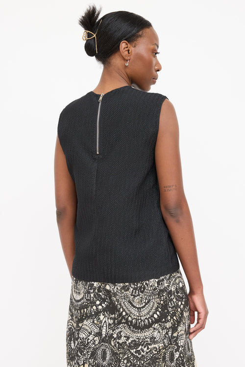 Prada 2014 Nylon Pleated Top