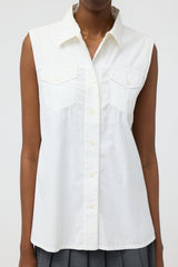 Prada 2016 Sleeveless Button Up Blouse