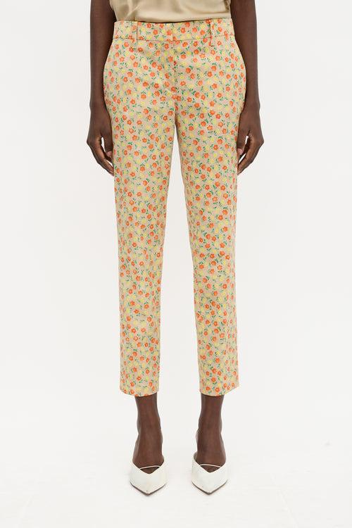 Prada 2016 Wool Floral Trouser
