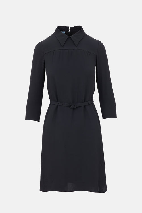 Prada 2016 Belted Mini Dress