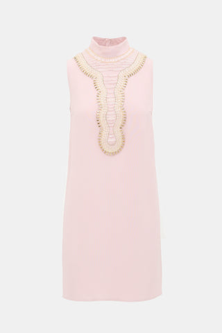 Prada 2017 Crepe Embellished Dress