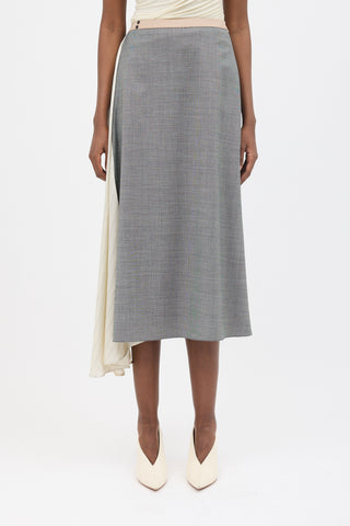 Prada 2018 Asymmetric Panel Skirt