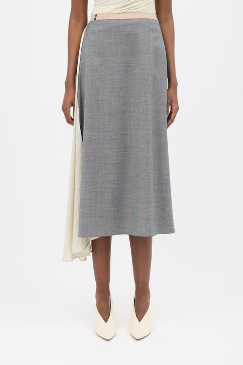 Prada 2018 Asymmetric Panel Skirt