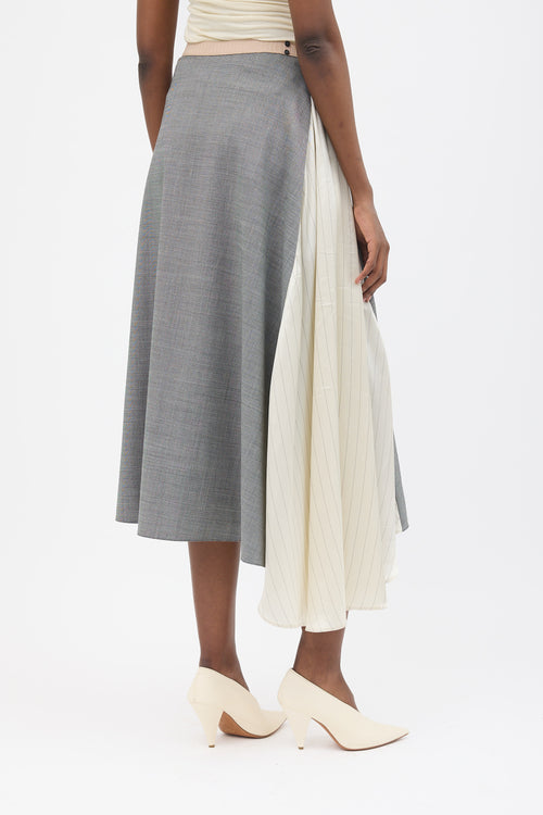 Prada 2018 Asymmetric Panel Skirt
