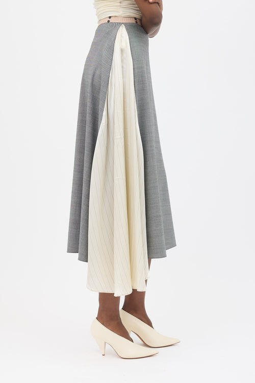 Prada 2018 Asymmetric Panel Skirt