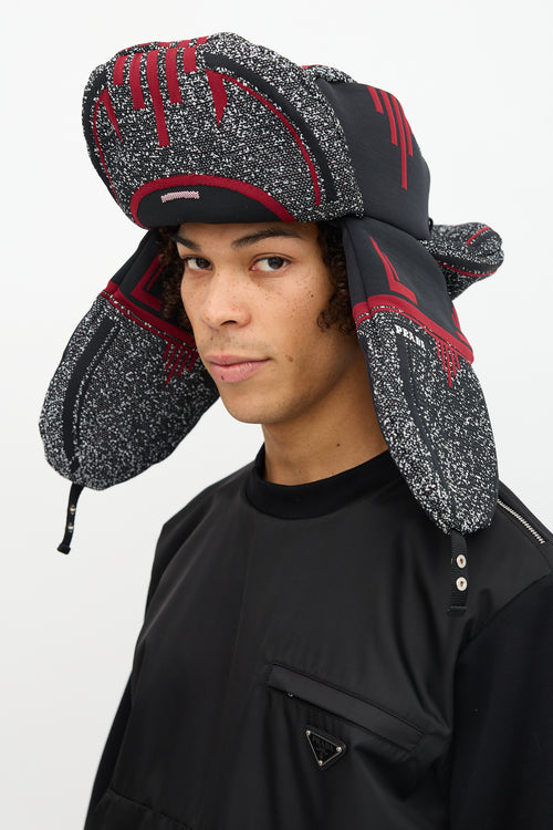 Prada 2019 Jacquard Trapper Hat