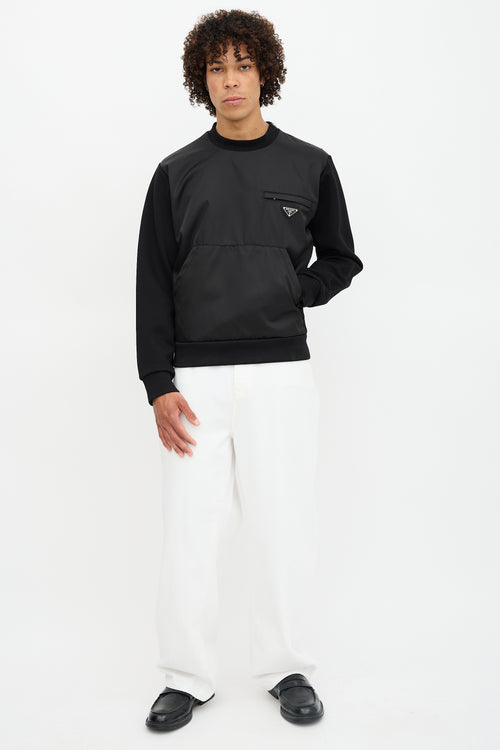 Prada 2019 Nylon & Jersey Sweatshirt