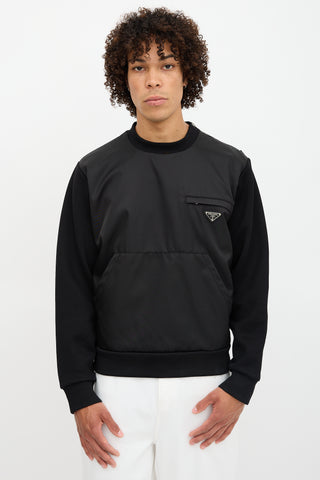 Prada 2019 Nylon & Jersey Sweatshirt