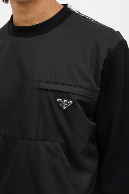 Prada 2019 Nylon & Jersey Sweatshirt