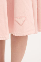 Prada 2019 Twill Logo Pleated Skirt