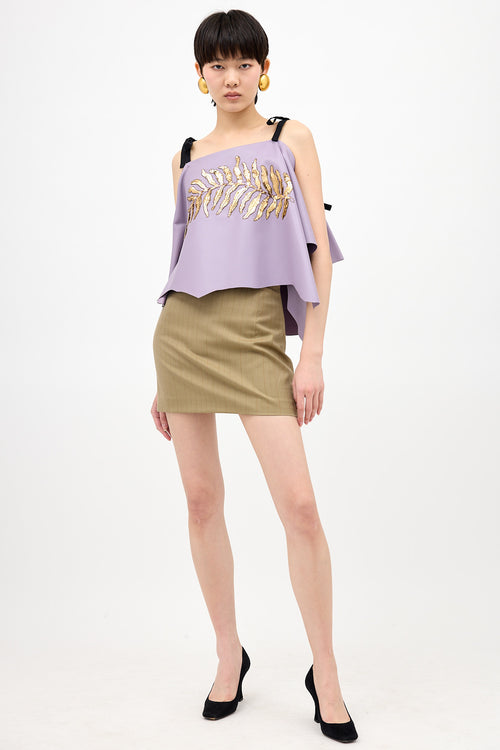 Prada SS 2020 Leather Sequin Top