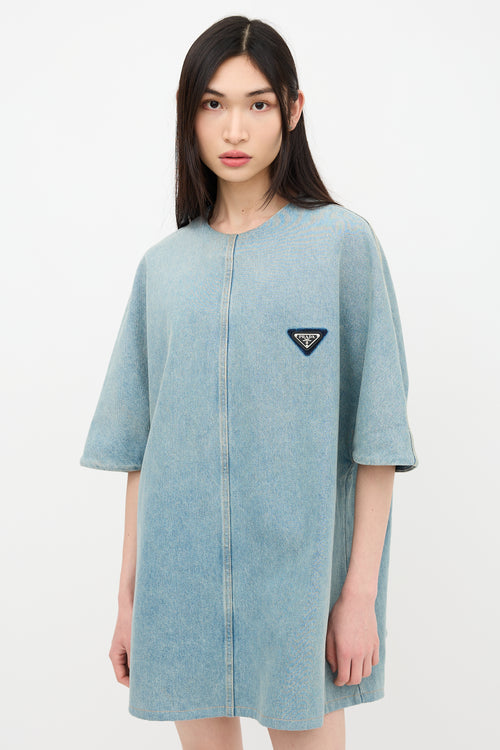 Prada 2021 Denim Short Sleeve Dress