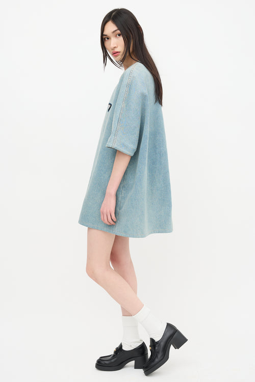 Prada 2021 Denim Short Sleeve Dress