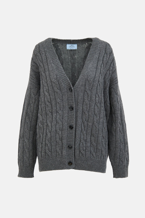 Prada 2022 Cashmere Cutout Cardigan