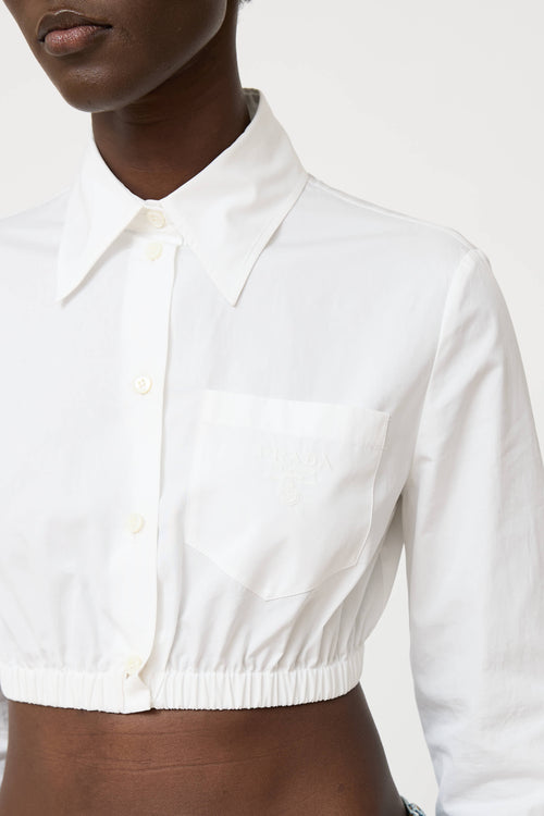 Prada 2026 Cropped Logo Shirt