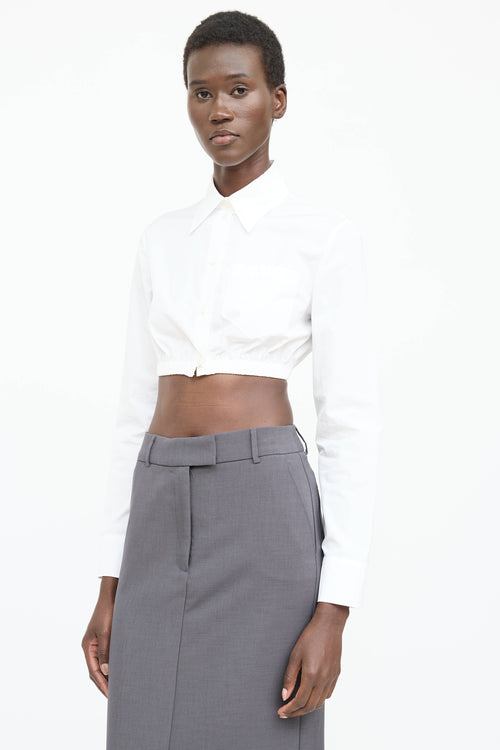 Prada 2024 Cropped Logo Shirt