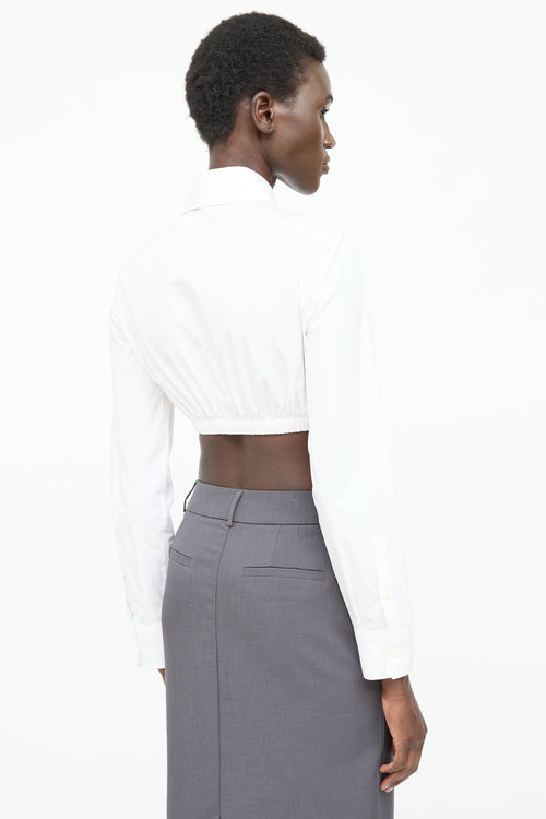 Prada 2025 Cropped Logo Shirt