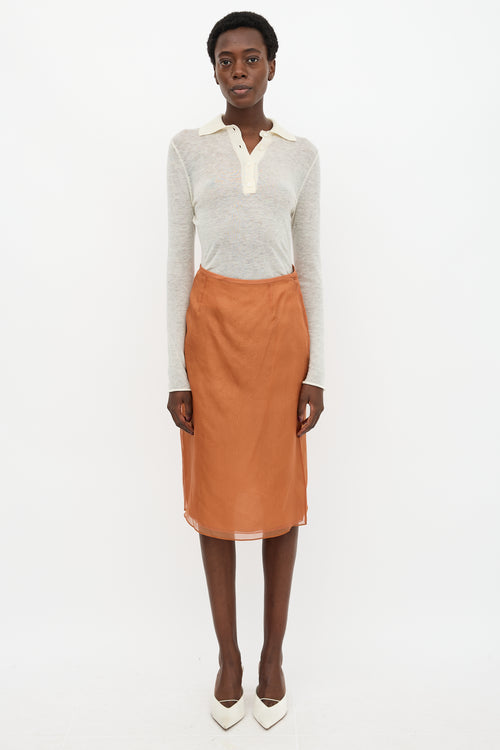 Prada 2023 Sheer Layered Skirt