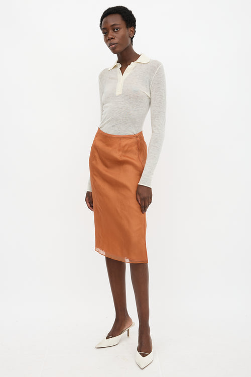 Prada 2023 Sheer Layered Skirt