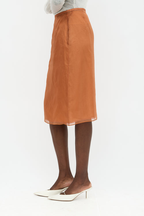 Prada 2023 Sheer Layered Skirt