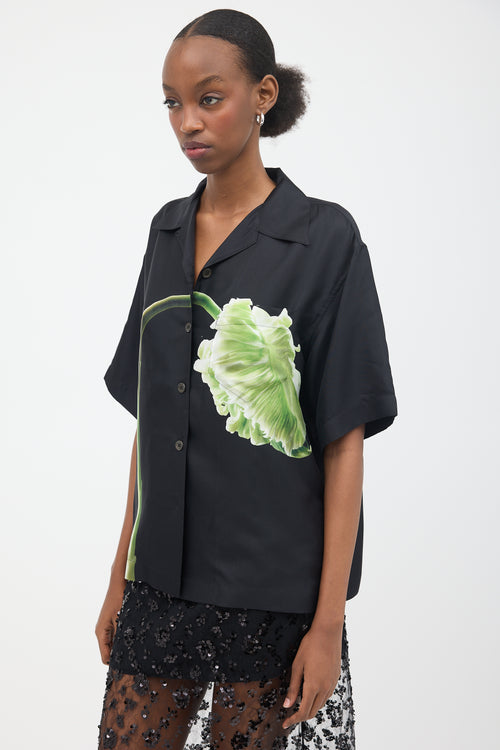 Prada 2023 Silk Flower Shirt
