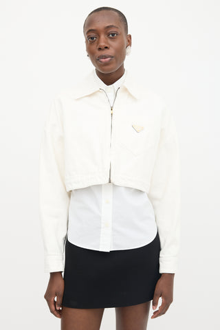 Prada 2023 Denim Cropped Jacket