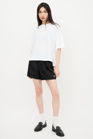 Prada 2023 Re-Nylon Triangle Logo Shorts