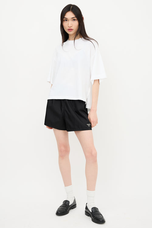 Prada 2023 Re-Nylon Triangle Logo Shorts