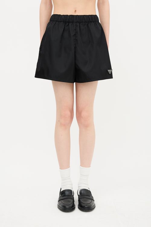 Prada 2023 Re-Nylon Triangle Logo Shorts