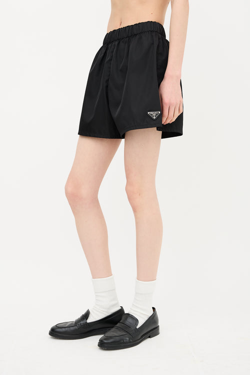 Prada 2023 Re-Nylon Triangle Logo Shorts