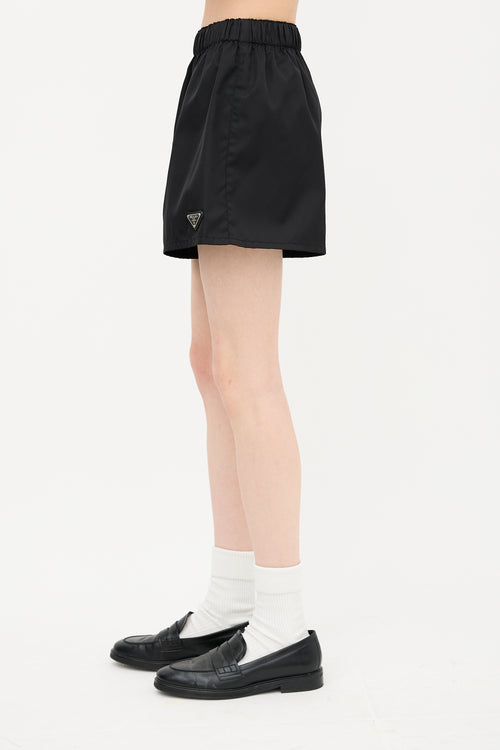 Prada 2023 Re-Nylon Triangle Logo Shorts