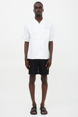 Prada 2024 Striped Camp Collar Shirt