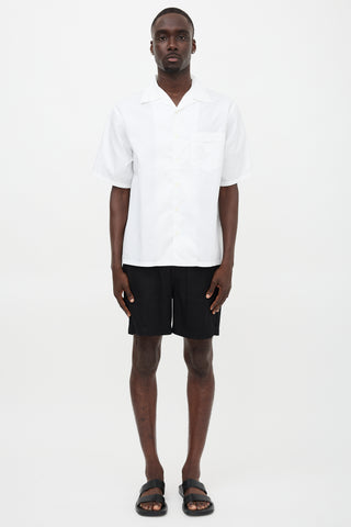 Prada 2024 Striped Camp Collar Shirt