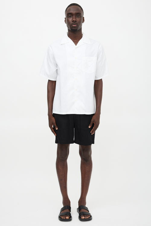Prada 2024 Striped Camp Collar Shirt