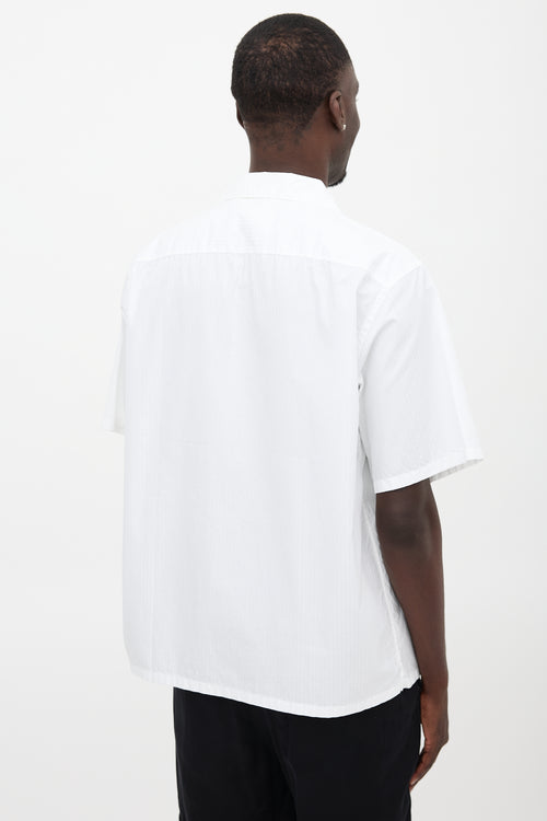 Prada 2024 Striped Camp Collar Shirt