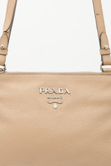 Prada Daino Leather Double Zip Bag
