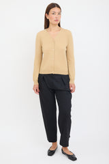 Prada Beige Cashmere Knit Cardigan