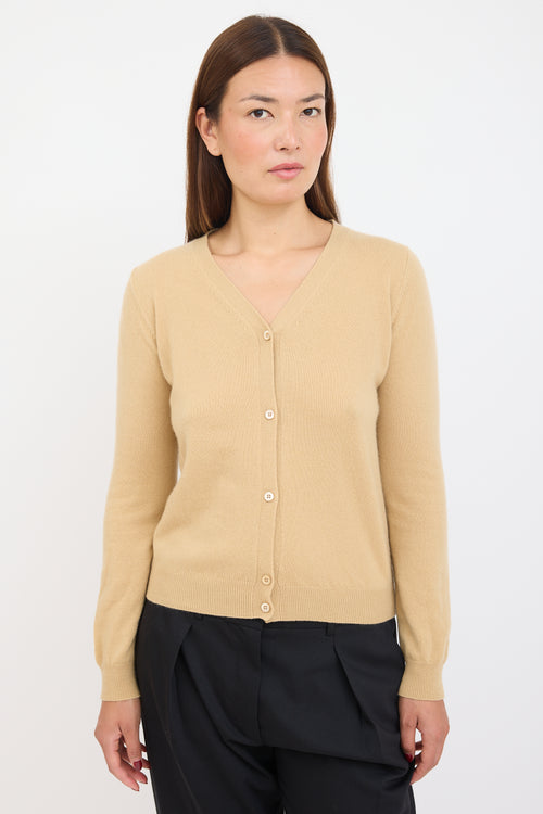 Prada Beige Cashmere Knit Cardigan