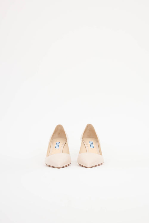 PradaCroc Embossed Pump