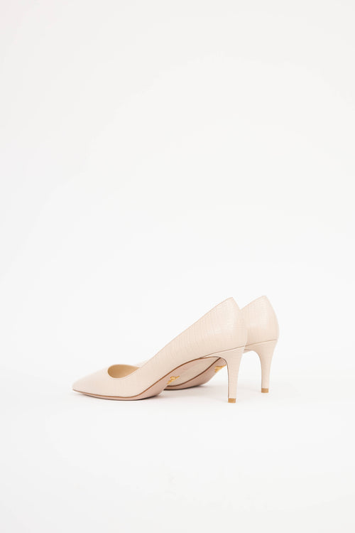 PradaCroc Embossed Pump