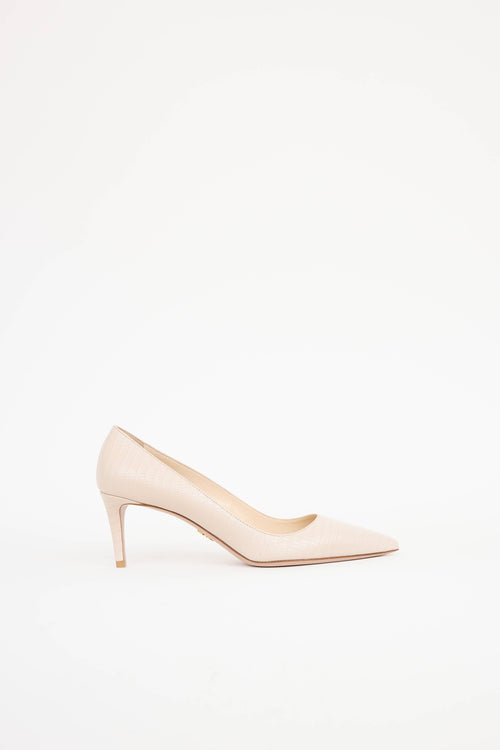 PradaCroc Embossed Pump