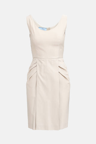 Prada 2011 Wool & Silk Midi Dress